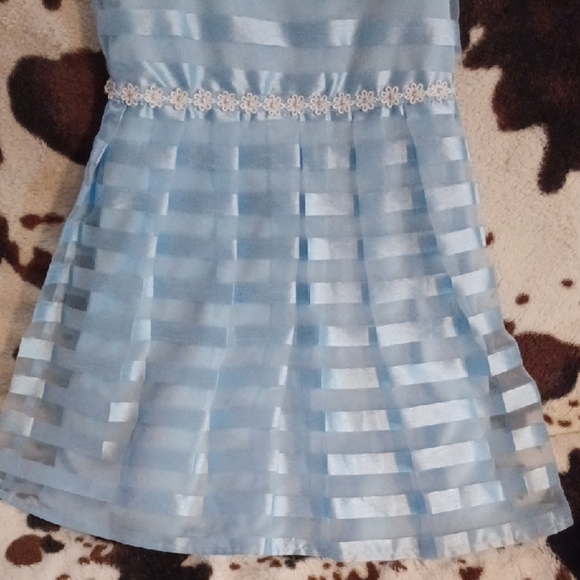 Xtraordinary Light Blue Striped Dress - Picture 4 of 9